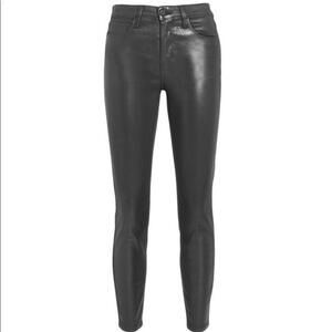 NEW, L' Agence Adelaide Skinny Leather Pants in Noir SZ 29 #P3787